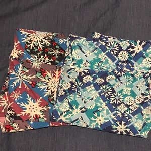 LuLaRoe Snowflake Patterned Leggings - Multicolor